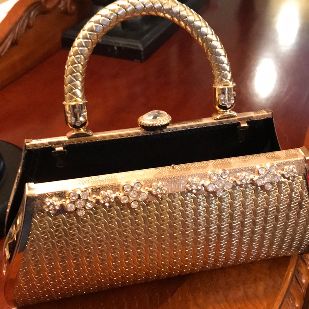 Gold Metallic Evening Bag